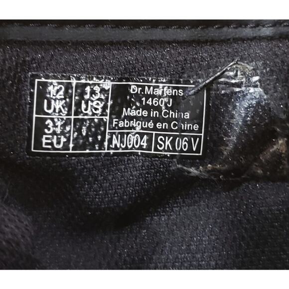 Dr. Martens Junior 1460 Leather Boot Black Size 13 - Picture 11 of 11